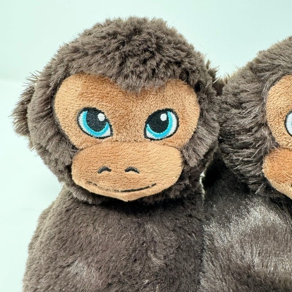 Build a Bear Workshop Brown Blue Eyed Monkey Child Slippers Youth Size XL (3-4) - Picture 13 of 15